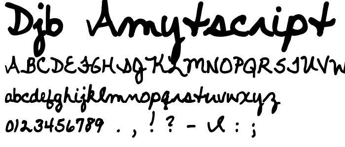 DJB AMYTscript font